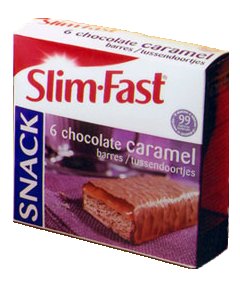 Barres chocolat et caramel de Slim-Fast
