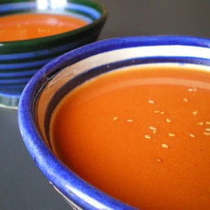 soupe aux tomates cerises rôties 